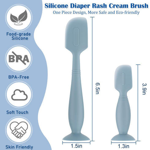 Spatula,2 Pack 1 Size,1 Baby Diaper Cream Silicone Diaper Cream Applicator Baby Butt Paste Spatula Diaper Cream Brush