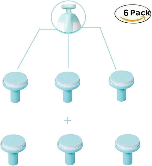 Baby Nail Trimmer Replacement Pads, 6PCS Grinding Heads Polish Disc for Electric Nail File Kit, Blue