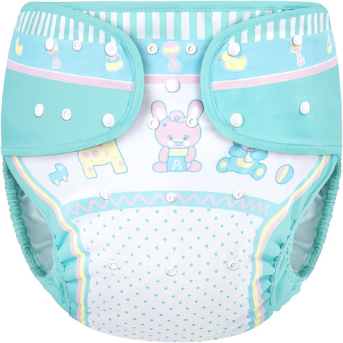 Littleforbig Washable Adjustable Reusable Waterproof Cloth Adult Diaper Wrap Cover - Baby