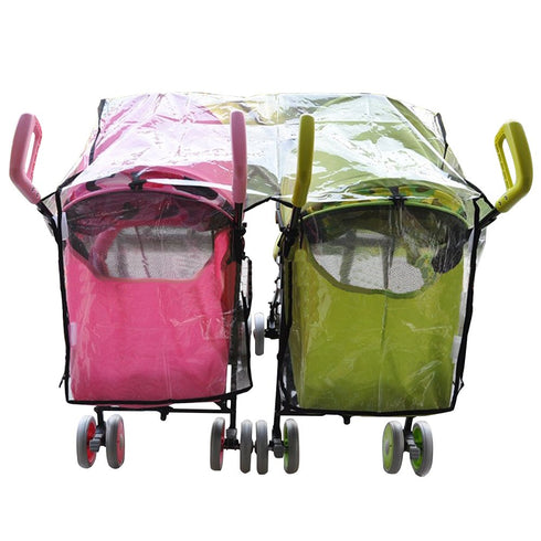 Aligle Twin Stroller Raincoat, Universal Size, Baby Rain Cover/Wind Shield