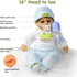 16" Set 3 Realistic Reborn Dolls Boy, Lifelike Silicone Vinyl Baby Realistic Baby Dolls Toys Looks Real with Weighted