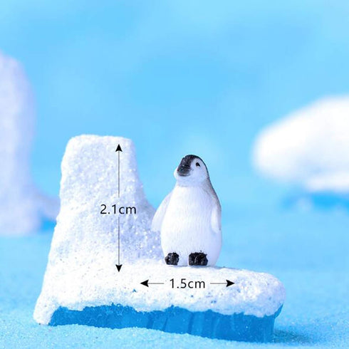 BYTERT Ocean Animal Penguin Figure Model Collection Playset, 8 Pcs Penguin Cake Toppers