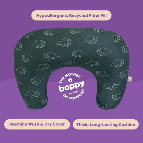 Boppy Nursing Pillow - Firm, Ergonomic U-Shaped Bottle and Breastfeeding Pillow with High Lift for Comfort and Support