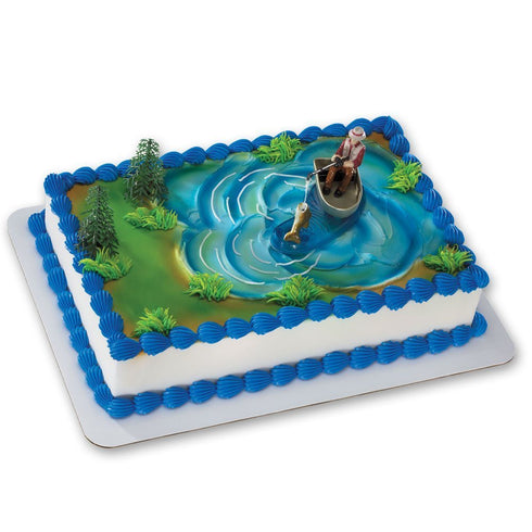 DecoPac Fisherman with Action Fish DecoSet Cake Decoration, 3 Piece Set (16334)