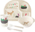 Bamboo Toddler Dinnerware Set, 5Pcs Kids Plates and Bowls Set, Includes Plate, Bowl, Cup, Fork, and Spoon