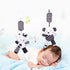 Baby Car Seat Toys - Black White Stroller Toy Stretch Plush Toys for Crib Mobile - Newborn Sensory Toy
