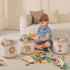 Tidelit 3-Piece Woven Baby Toy Baskets Laundry Hampers, Foldable Nursery Organizer for Toys Clothes Stuffed Animals