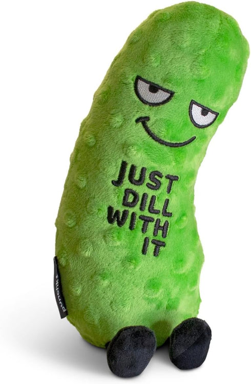 Punchkins Pickle Plushie - Just Dill with It Sassy Pickle Plush, Gift