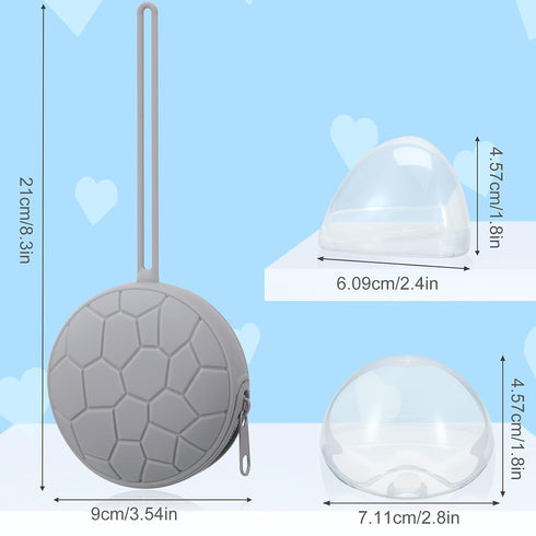 4 Set 2 2 Nuanchu Pieces Pacifier Holder Case Silicone Portable Pacifier Case Cover Pouch for Diaper Bag