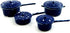 Town Square Miniatures Dolls House Kitchen Accessory, Blue Saucepan Pan Set