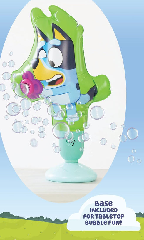 BLUEY Ballooble Bubble Machine, Huge Inflatable for Kids with Stand and 40oz Bubble Solution for Maximum Fun
