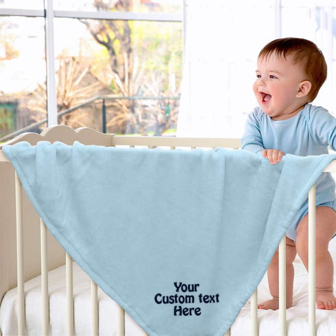 Fastasticdeals Nursery Bedding Baby Blankets for Boys & Girls Custom Personalized Text Name