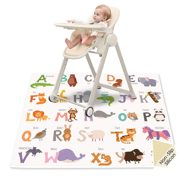 Splat Mat for Under High Chair, 51" SI Anti-Slip Waterproof Multipurpose Splash