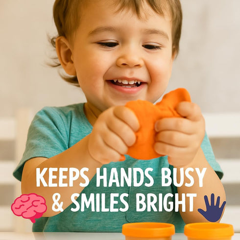 30 Pack Play Dough Halloween Party Favors for Kids Non-Candy Gifts with Playdough and Classroom Exchange Cards