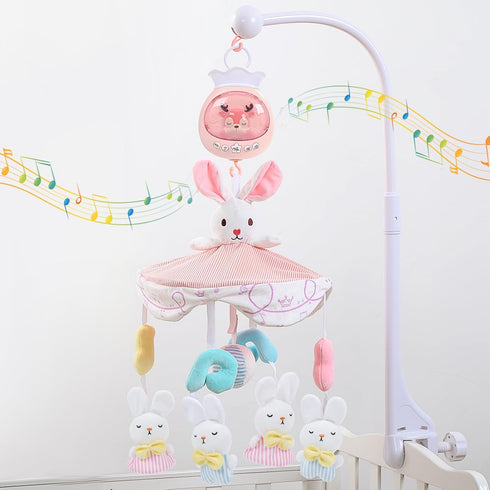 Baby Crib Mobile for Girls with Music, Lights & Projection, Adjustable Volume,