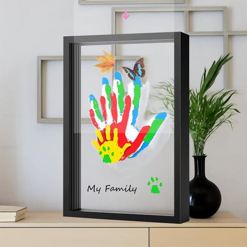 5 VidwanHome Family Handprint & Hand Casting Kit DIY Keepsake Frame, Wooden Frame & Acrylic Sheets Capture Baby