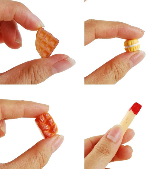 NWFashion 112PCS Miniature Dessert Pastry Toy Food Cake Topper Charms for Scrapbooking (Bread)
