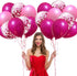 AULE Hot Pink and Pink Balloons, 12 inch, 60 Pcs Premium Latex Confetti Balloons for Party Decorations