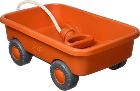 Green Toys Wagon, Orange CB - Pretend Play, Motor Skills, Kids Outdoor Toy Vehicle. No BPA, phthalates, PVC. Dishwasher