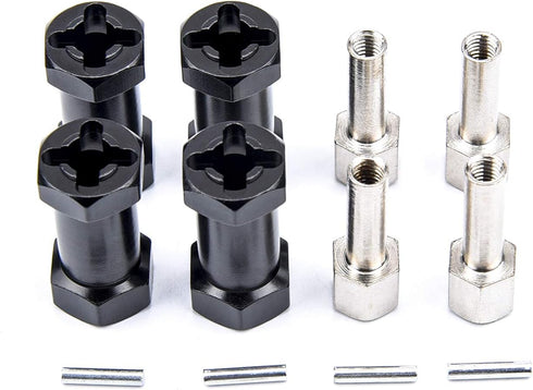Readytosky 12mm Wheel Hub Hex Spacer, 25mm Offset Extension Drive Adapter for 1/10 Traxxas Rustler