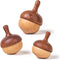 Wooden Spinning Tops Montessori Toy | 3 Pcs Handcrafted Tops for Kids