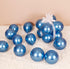 KALOR 100 pcs Metallic Blue Balloons, 5 inch Thick Latex Chrome for Birthday Decoration, Wedding Party