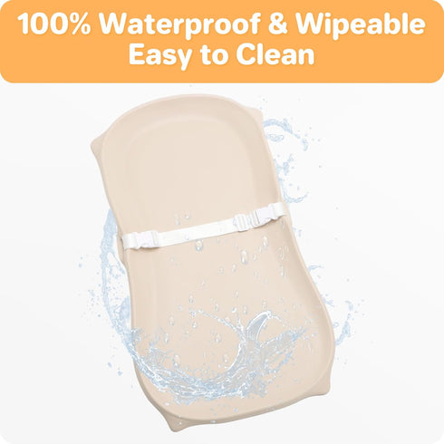 NICEMER Baby Changing Pad Wipeable & Waterproof, Soft & Non-Slip Adjustable Safety Belt, Changing Table and Dresser