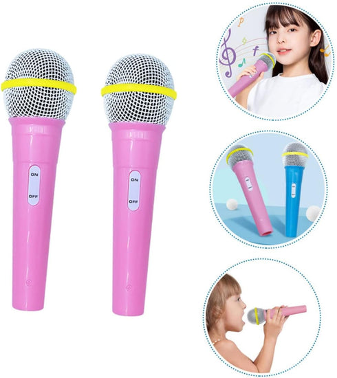 2pcs Microphone Model, Kid Cosplay Play Microphone, Simulation Microphone Party Favors Photo Prop Toy