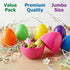 AquaHood 7 Inch 12 Pack Easter Eggs Decorations Plastic Large: Jumbo Fillable Colorful Bright Easter Egg Hunt Empty