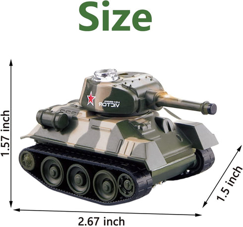 Ouhgnoh 1/72 Mini WWII Gray German Tiger RC Tank Toy Scale Model Electronic Radio Remote Control Vehicle Tank