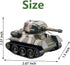 Ouhgnoh 1/72 Mini WWII Gray German Tiger RC Tank Toy Scale Model Electronic Radio Remote Control Vehicle Tank