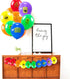 SUNBEAUTY 18 Pcs Building Block Party Balloons Brick Theme Kids Birthday Supplies Decorations in 6 Colors