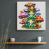 Wooden Puzzle for Adults, Frog Family Wooden Jigsaw Puzzles, Unique Animal Shape Puzzles for Family Friends