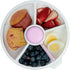 GoBe Kids Large Snack Spinner Slide Bundle - Reusable Snack Container with 4 Compartment Dispenser, BPA/PVC Free, Taro