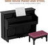 Piano Keyboard Toy for Kids Miniature Dollhouse Piano Model Musical Educational Toy for Fairy Garden Black