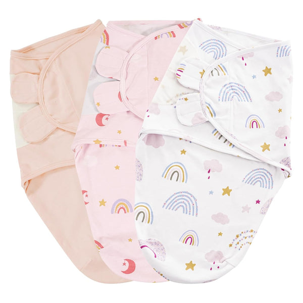 PHF 100% Cotton Baby Swaddle Sleep Sacks for Newborn, 3 Pack Soft