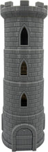 HAUTICO Collapsing Dice Tower and Little Town Houses Scene - Terrain Scenery for 20-28mm Miniatures Wargame, D&D Table