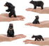 Realistic Wild Life Jungle Animal Figures, Black Bear Family Playset Educational Toys for Kids