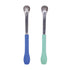 Nuby 2-in-1 Hot Safe Feeding Spoons - (2-Pack) Spoons for Babies 6+ Months - Blue and Aqua
