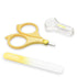 PAFASON Baby Nail Scissors and Glass Nail File Set, Round Tip Safety, Stainless Steel, Ideal Shower Gift for Infants