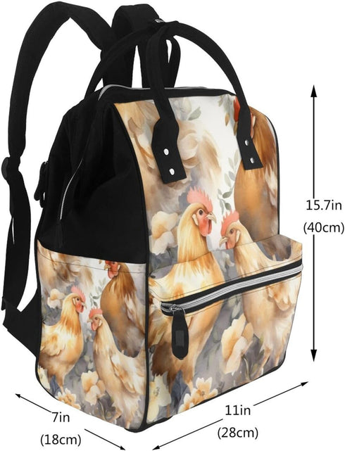 DWVTSLH Backpack Mummy Backpack Chicken duck Diaper Bag Multifunction Nappy Bags Waterproof Large Capacity Travel