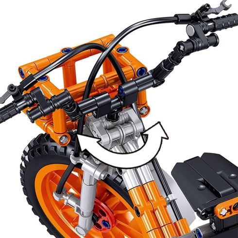 Motorcycle Building Blocks Bike Cycle - STEM Educational Building Kit for 6-10 Years Old Boys Compatible with Tech Set