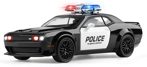 SASBSC Police Car Toy for Boys Age 3-12 1:32 Diecast Metal Model