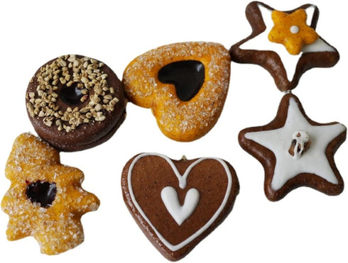 Artificial Fake Biscuits, 6-Piece Realistic Chocolate chip Cookie Set, Simulation Food, Dessert,