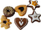 Artificial Fake Biscuits, 6-Piece Realistic Chocolate chip Cookie Set, Simulation Food, Dessert,