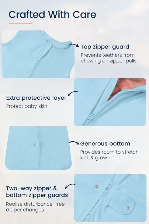 TotAha Sleep Sack 6-12 Months, Floral, 0.5 TOG Summer Light Sleeping Sacks, Buttery Soft Baby Sleep Bag with 2-way