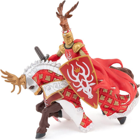 Papo The Medieval Era Figure, Knight Stag Red