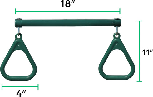 Sets Swingset Set 18" 48" Jungle Gym Kingdom Swing for Backyard, Monkey Bars & Accessories - Includes Trapeze Swing Bar