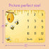 Baby Age Milestone Blanket, Bee Honeycomb Growth Chart for Nursery, 1-12 Months, Includes 4 Frame and 1 Headband 47"x40"