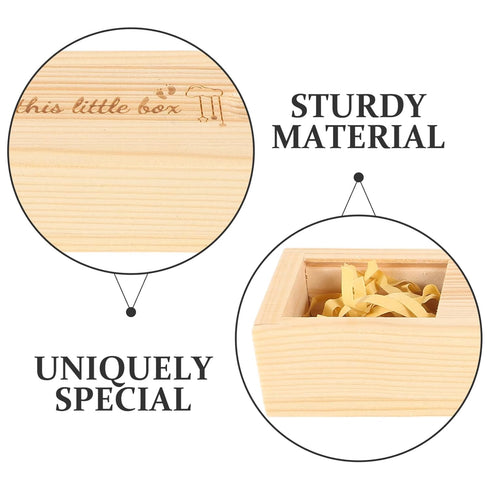 Pregnancy Test Keepsake Box Wooden Lidded Case for Announcement and Cherished Memories Multi-Functional Storage